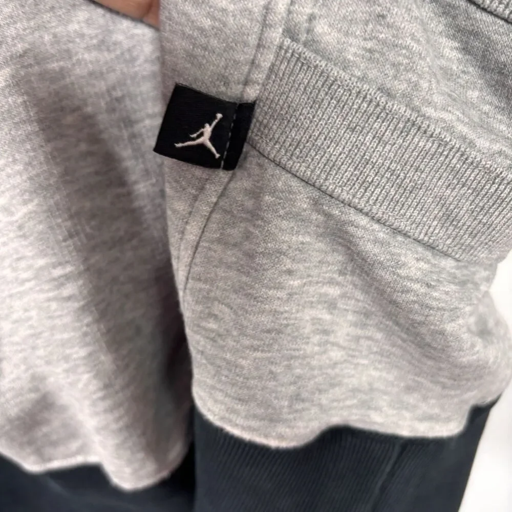 Jordan L Gray 1/2 Zip Hoodie Pullover Athletic Streetwear Black Trim